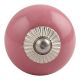 Pink Round Silver Fitting Ceramic Drawer Knob Online